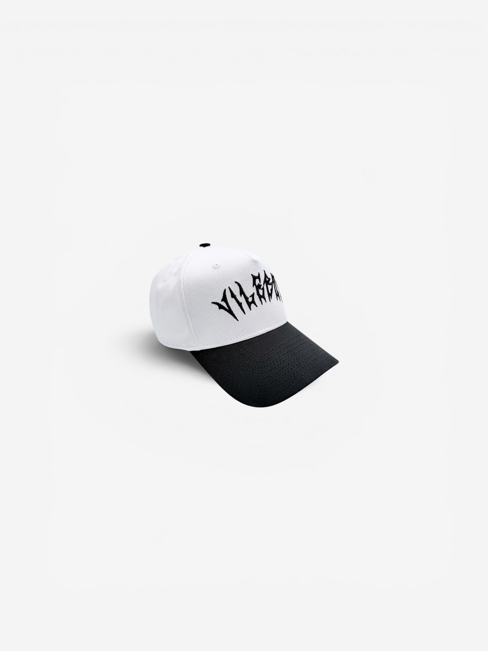 VILEBOY™ Gothic Logo Cap in White/Black